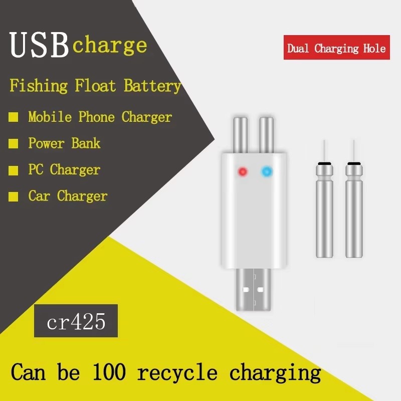 Fish Finder Charger - Akumulator CR425 CR322 ładowarka USB do