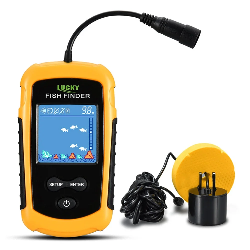 Fish Finder Transducer - Szczęśliwy kolorowy ekran LCD przenośny przewodowy