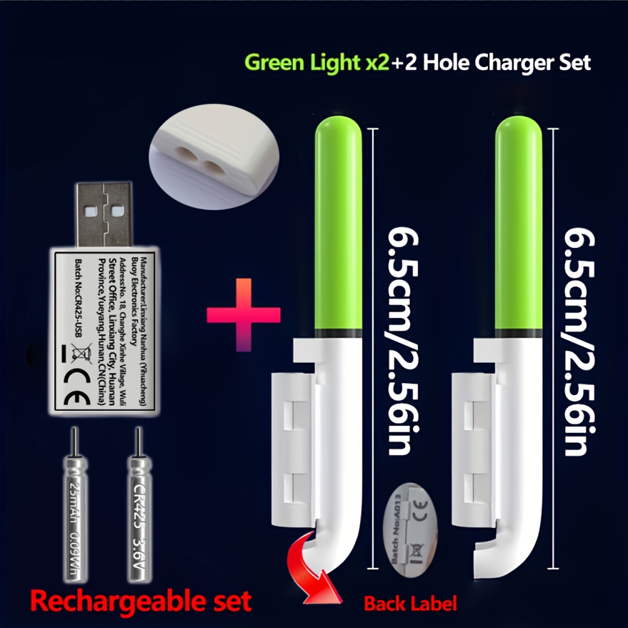 Fish Finder Charger - 5-częściowy zestaw wędkarski (2 lampki na