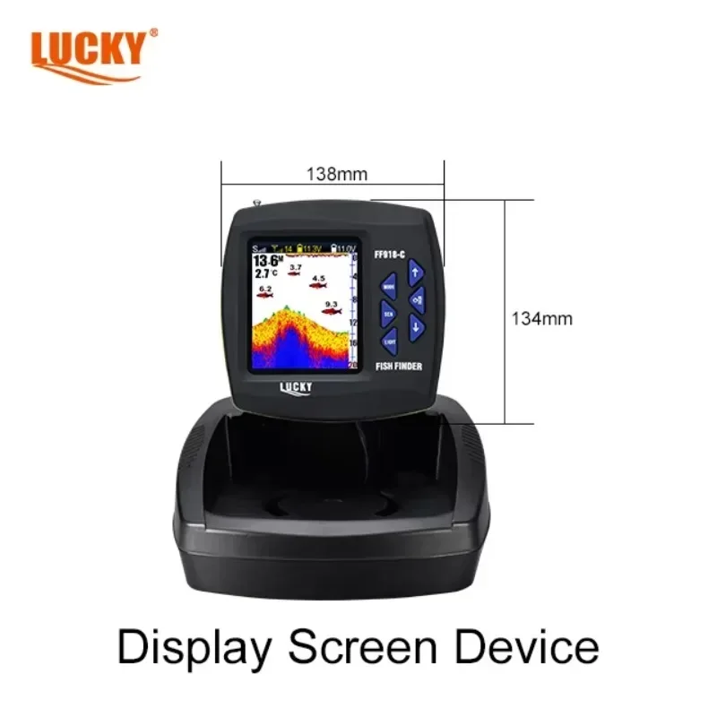 Fish Finder - Nowy kolorowy wyświetlacz LUCKY FF918C-WL, sonar