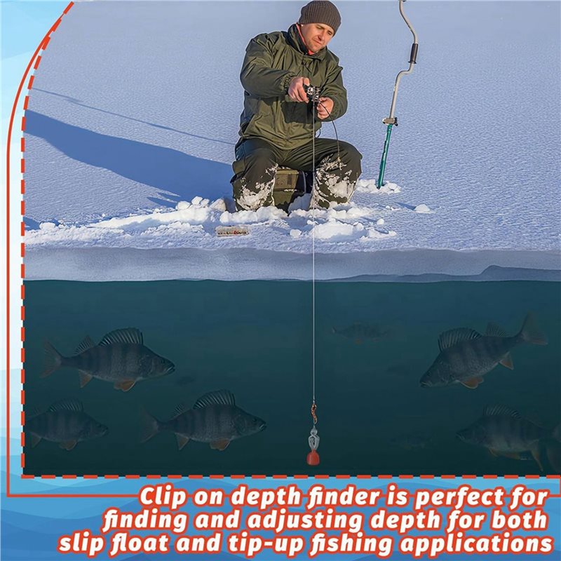Fishing Depth Finder - Przenośne wskaźniki głębokości wody z klipsem