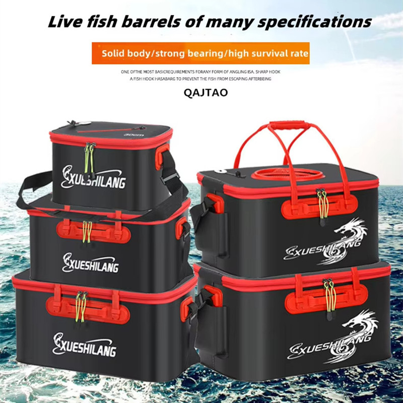 Fish Finder Case - Składane wiadro wędkarskie, pogrubione wiadro na