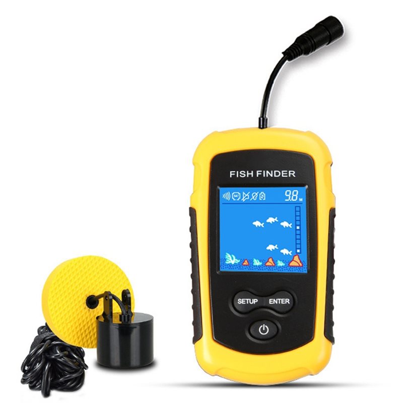 Fish Finder Transducer - ABHT-Kayak Przenośny Echosonda do Łowienia Ryb,