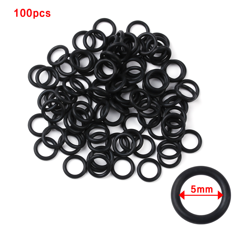 Bite Indicator - 100 szt. Czarne gumowe o-ringi uszczelka