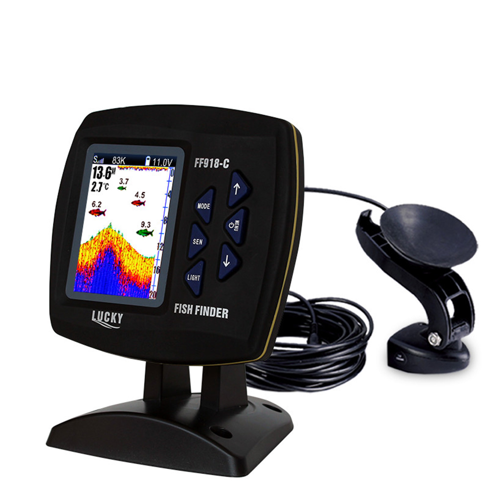 Fish Finder Cable - FF918-C100DS kolorowy ekran echosonda przewodowa podwójna