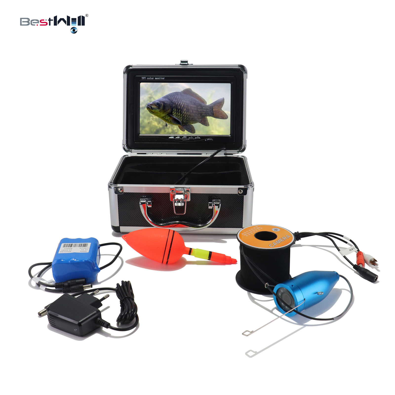 Fishing Camera - 7-calowy ekran IPS, kamera podwodna do