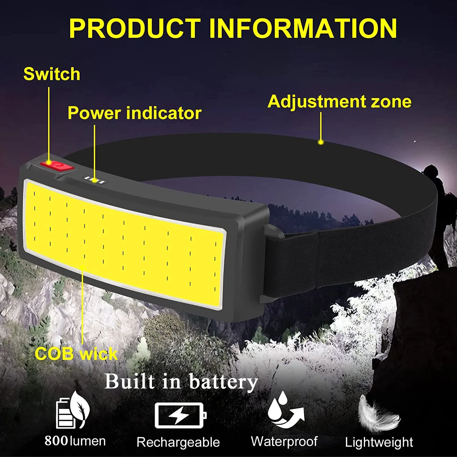 Przenośna latarka czołowa LED  – Fish Finder Battery recenzja i cena