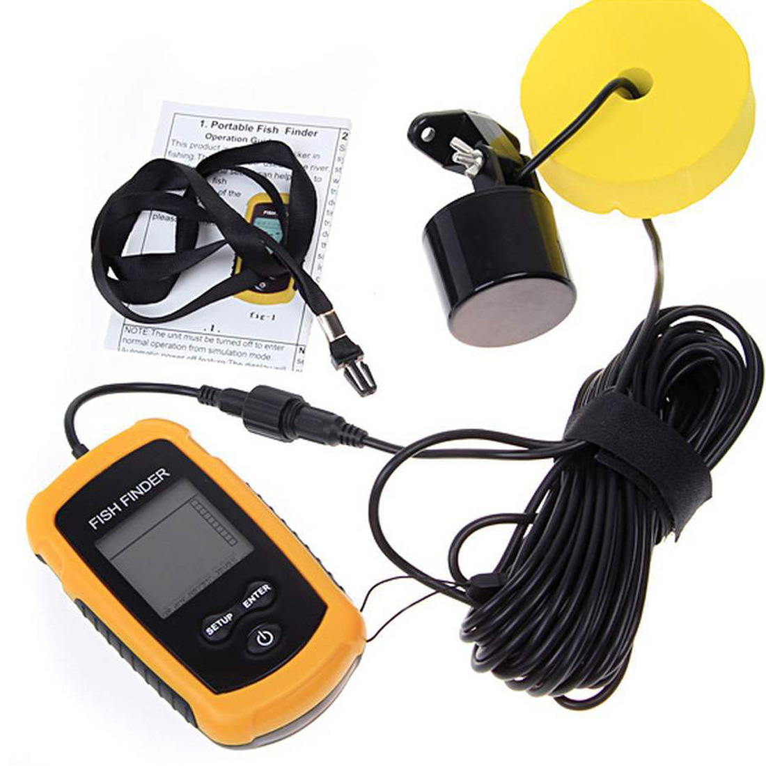 Alarm 100M Przenośny Sonar do  – Fish Finder Transducer recenzja i cena